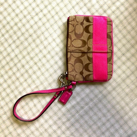 Pink Coach Wristlet